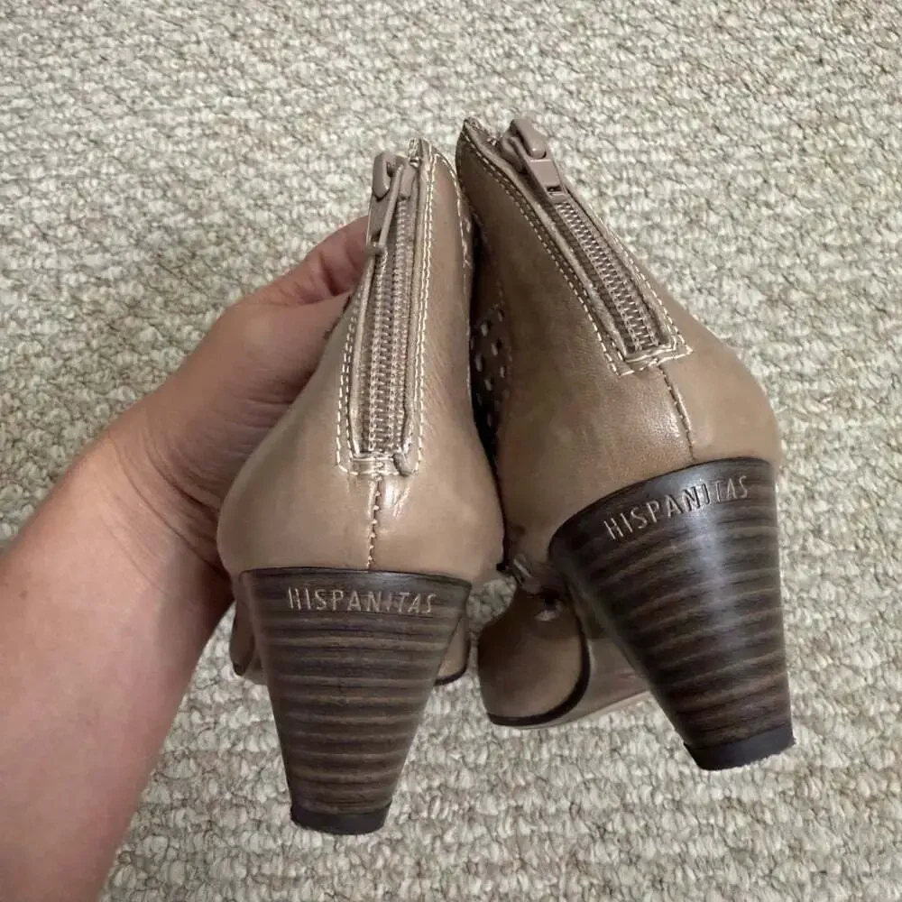 Hispanitas brown heels shoes size 37